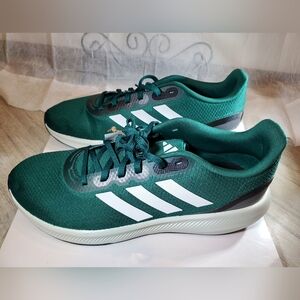 Adidas Mens Run Falcon 3.0 GreenWhite Black Running Casual Sneakers Size 12